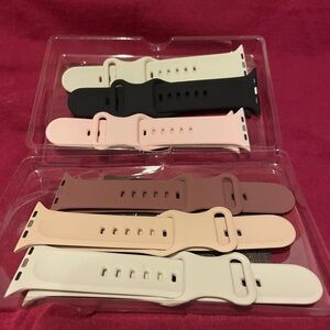 Stylish Smartwatch Band Collection - Black, Pink, White